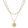 M Mooham Dainty Layered Initial Necklaces - Gold