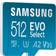 Samsung EVO Select microSDXC Class 10 UHS-I U3 V30 A2 130MB/s 512GB