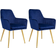 CangLong ‎KU-191296 Navy Blue Kitchen Chair 85.1cm 2pcs
