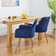 CangLong ‎KU-191296 Navy Blue Kitchen Chair 85.1cm 2pcs