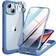 Clear Bumper Case with Tempered Glass Screen Protector and Camera Lens 2 Pcs for iPhone 14 Plus