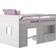 Max & Lily Modern Farmhouse Low Loft Bed Twin 42.2x84.2"