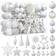 SHareconn Decorative Baubles Christmas Tree Ornament 100pcs