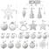 SHareconn Decorative Baubles Christmas Tree Ornament 100pcs