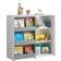 SoBuy Children Bookcase Toy Storage Cabinet Display Shelf with Sliding Door