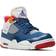 Nike Air Jordan 4 Retro Messy Room GS - French Blue/White/Gym Red/Pearl White/Chutney/Altitude Green