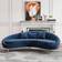 Homary Modern Curved Sofa 210cm 3 Seater