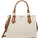 Michael Kors Marilyn Medium Logo Satchel - Vanilla/Acorn