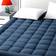 Easeland Quilted Mattress Cover White, Blue, Grey (190.5x137.2cm)