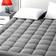 Easeland Quilted Mattress Cover White, Blue, Grey (190.5x137.2cm)