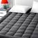 Easeland Quilted Mattress Cover White, Blue, Grey (190.5x137.2cm)