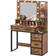 Tiptiper Vanity with 10 Light Bulbs Dressing Table 15.8x36.3"