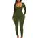 Mulisky Women's Sexy Long Sleeve Bodycon Jumpsuit