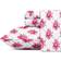 Betsey Johnson Skull Rose Trellis Bed Sheet White, Pink, Grey (233.7x198.1cm)
