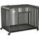 Pawhut Rolling Heavy Dut Dog Crate with Removable Tray 109.2x85.7cm