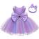 Baby Girls Ruffle Lace Backless with Headwear Bowknot Flower Dresses
