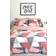 Dreamscene Teddy Fleece Housse de couette Gris, Rose, Blanc (40x19cm)