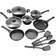 Gibson Elite Soho Cookware Set with lid 15 Parts