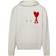 Ami Paris Ami De Coeur Hoodie Unisex - Off-White/Red