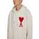 Ami Paris Ami De Coeur Hoodie Unisex - Off-White/Red