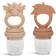 Konges Sløjd 2-Pack Feeder Pacifiers Unicorn Limonade/Almond One Size Beige