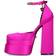 Versace Medusa Aevitas Satin Pumps - Deep Fuxia/Gold