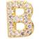 Pico Alphabet Stud Earring - Gold/Transparent