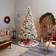 Nearly Natural 9' Flocked West Virginia Fir with White LED Lights Christmas Tree 108"