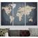 Arkiio Anthracitic World Beige/Grey Tavla 120x80cm