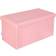 Folding Storage Ottoman Faux Leather Footrest Stool Long Bench Toy Box Chest