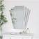 Melody Maison Large Art Deco Fan Frameless Transparent Wall Mirror 70x75cm