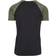 Urban Classics Raglan Contrast T-shirt - Black/Olive