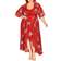 City Chic Bold Floral Maxi Dress - Love Red Floral