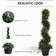 OutSunny Spiral Topiary Trees Set of 2 Artificial Plant 2pcs