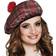 Boland Carnaval verkleed hoed/baret in Schotse ruit rood polyester heren Schotland