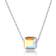 Philip Jones Aurora Cube Necklace - Silver/Multicolour