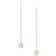 Ettika Barely There Chain Teardrop Earrings - Gold/Transparent