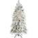 Nearly Natural Pre-Lit Flocked Montana Down Swept Spruce Artificial Christmas Tree 60"