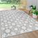 Jonathan Y Gallia Tile Trellis White, Gray 48x72"