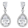 Jon Richard Drop Earrings - Silver/Transparent
