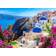 Enjoy Santorini View with Flowers 1000 Pieces