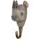 Wildlife Garden Wooden Hook Rhinoceros