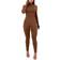 Azhong Women's Sexy Long Sleeve Turtleneck Jumpsuits Bodycon