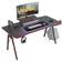 Desino Computer Gaming Desk - Black/Red