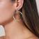 Jane Kønig Impression Hoop Earrings - Silver/Green