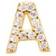 Pico Alphabet Stud Earring - Gold/Transparent