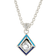 Sterling Forever Azurine Pendant Necklaces - Silver/Blue/Transparent