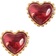 Lele Sadoughi Candy Heart Stud Earrings - Gold/Dahlia