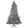 Northlight Pre-Lit Flocked Winema Green/Clear Lights Christmas Tree 90"