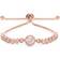 Jon Richard Center Stone Tennis Toggle Bracelet - Rose Gold/Transparent